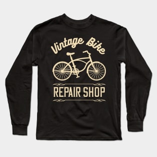 Vintage Bike Repair Shop Long Sleeve T-Shirt